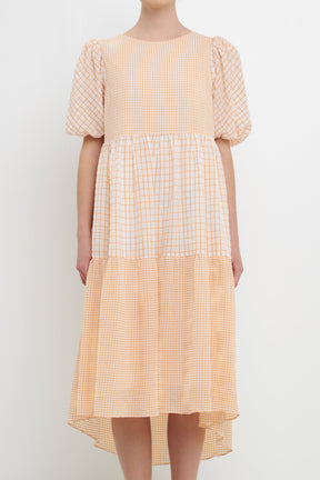 ENGLISH FACTORY - Plaid Check Midi Dress - DRESSES available at Objectrare