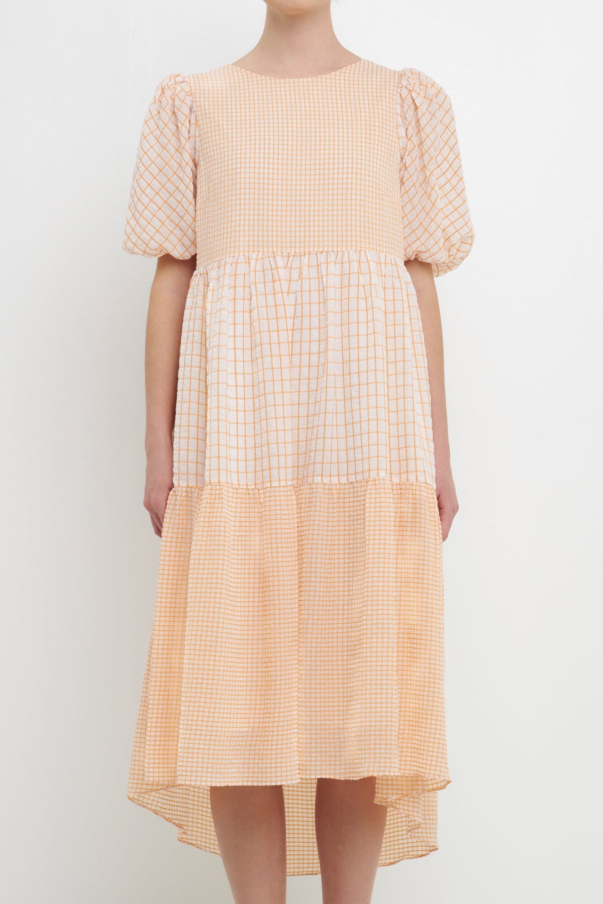 ENGLISH FACTORY - Plaid Check Midi Dress - DRESSES available at Objectrare