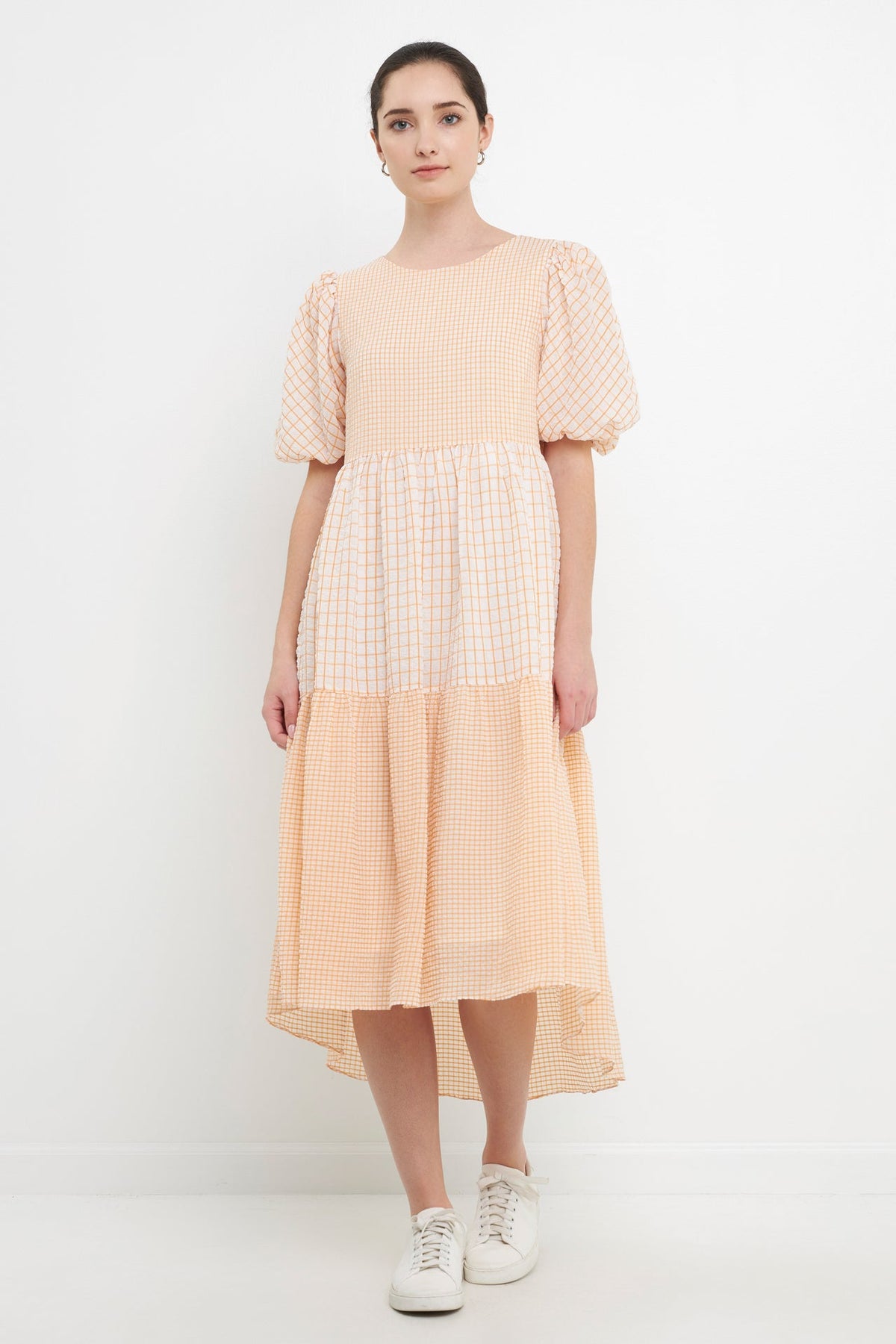 ENGLISH FACTORY - Plaid Check Midi Dress - DRESSES available at Objectrare