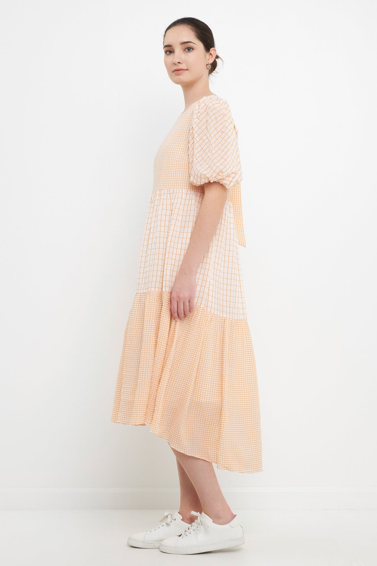 ENGLISH FACTORY - Plaid Check Midi Dress - DRESSES available at Objectrare