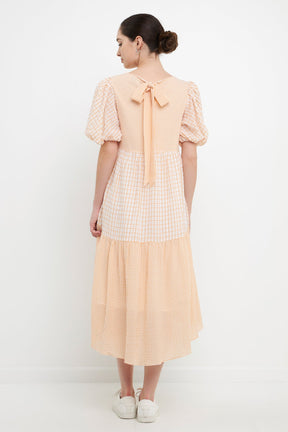 ENGLISH FACTORY - Plaid Check Midi Dress - DRESSES available at Objectrare