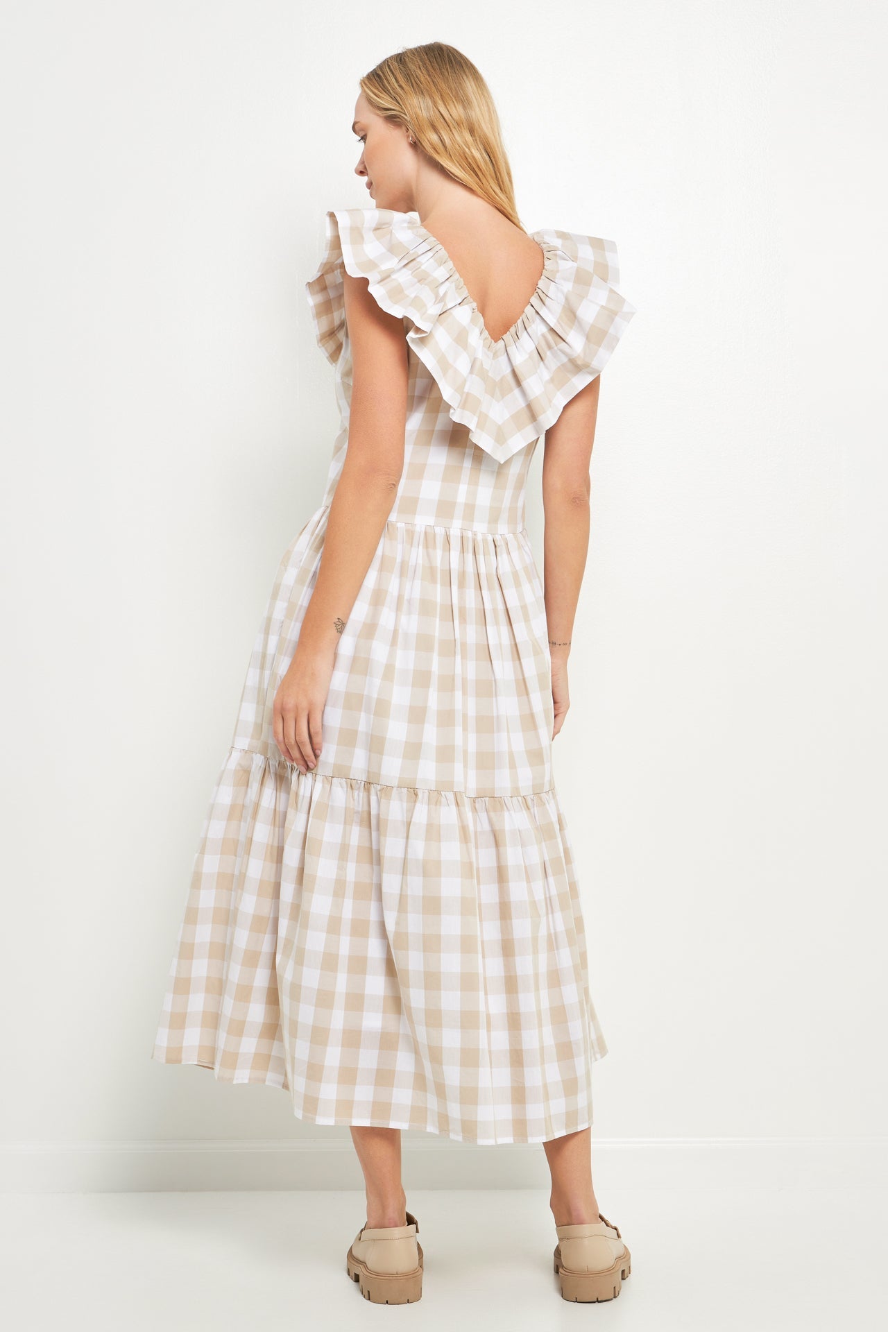 Check Midi Dress
