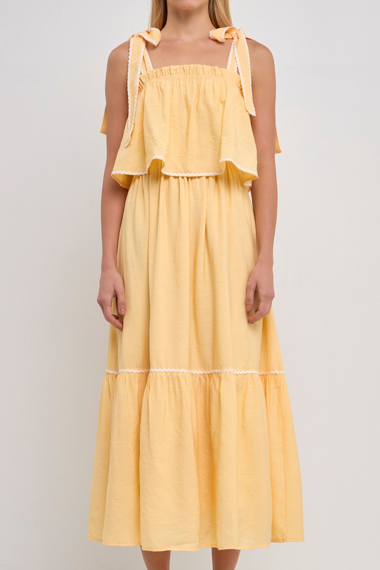 ENGLISH FACTORY - English Factory - Midi Dress with Tied Shoulder Strap - DRESSES available at Objectrare