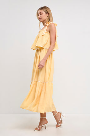 ENGLISH FACTORY - English Factory - Midi Dress with Tied Shoulder Strap - DRESSES available at Objectrare