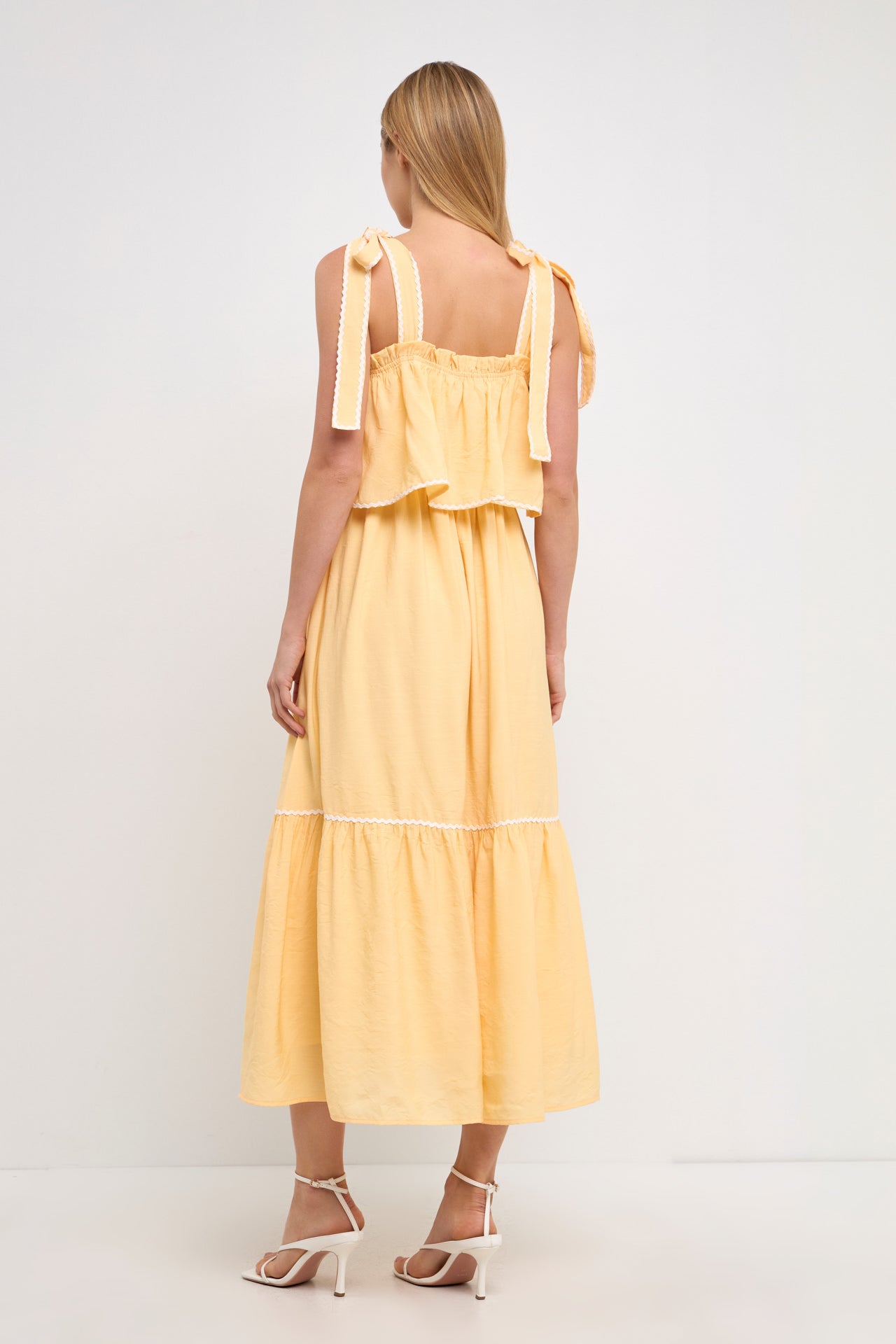 ENGLISH FACTORY - English Factory - Midi Dress with Tied Shoulder Strap - DRESSES available at Objectrare