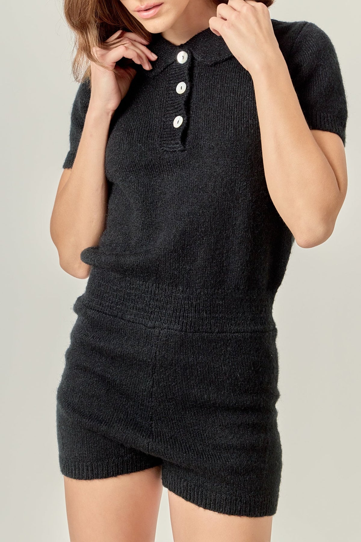 ENGLISH FACTORY - Knitted Romper - ROMPERS available at Objectrare