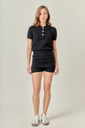 ENGLISH FACTORY - Knitted Romper - ROMPERS available at Objectrare