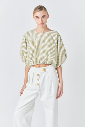 ENGLISH FACTORY - Voluminous Cropped Top - TOPS available at Objectrare