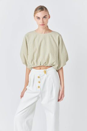 ENGLISH FACTORY - English Factory - Voluminous Cropped Top - TOPS available at Objectrare