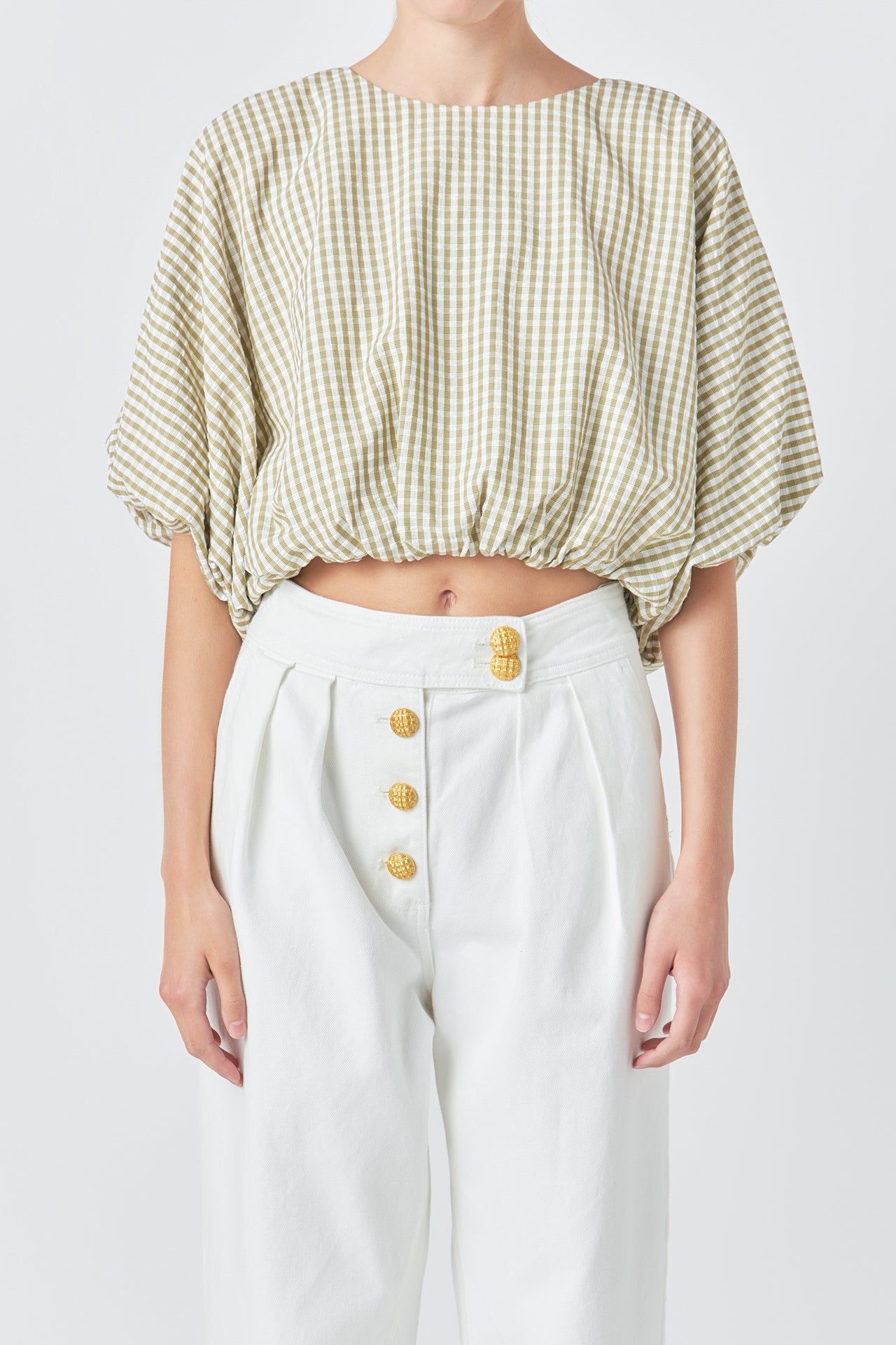 ENGLISH FACTORY - Voluminous Cropped Top - TOPS available at Objectrare