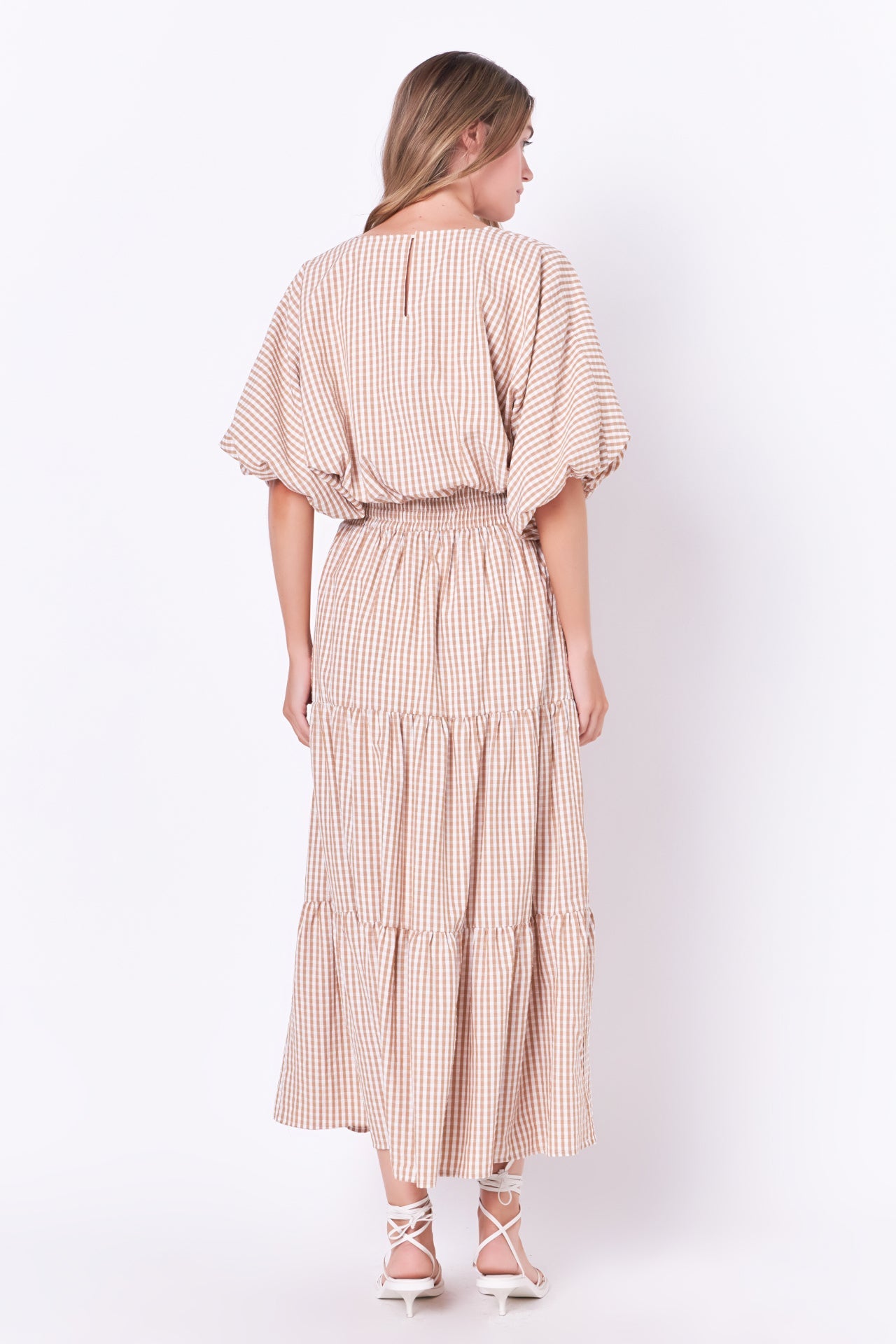ENGLISH FACTORY - Check Tiered Maxi Skirt - SKIRTS available at Objectrare