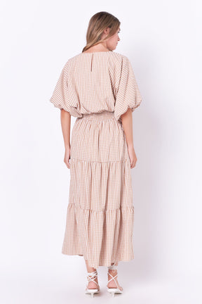 ENGLISH FACTORY - Check Tiered Maxi Skirt - SKIRTS available at Objectrare