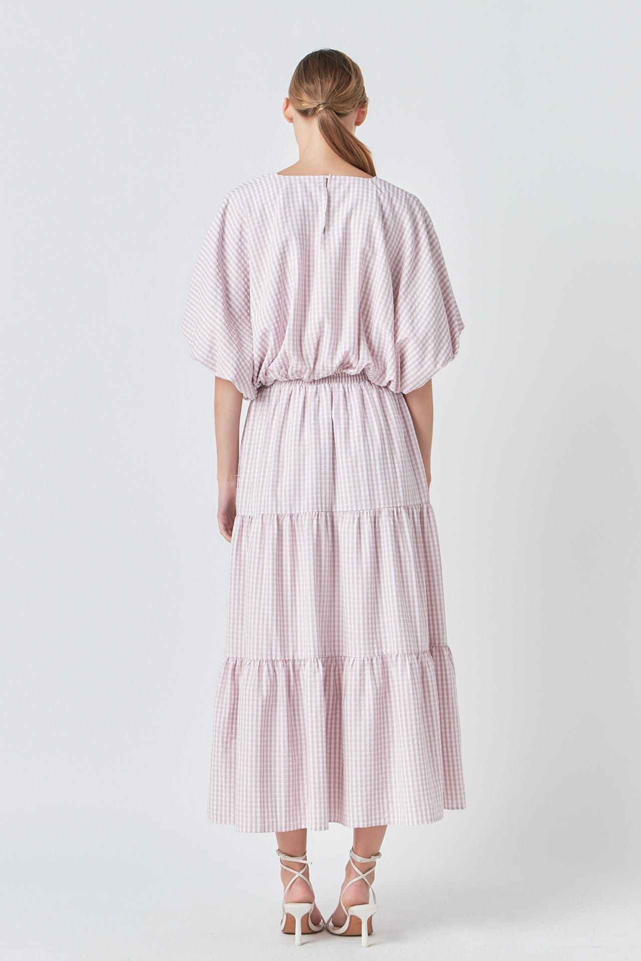 ENGLISH FACTORY - Check Print Tiered Maxi Skirt - SKIRTS available at Objectrare