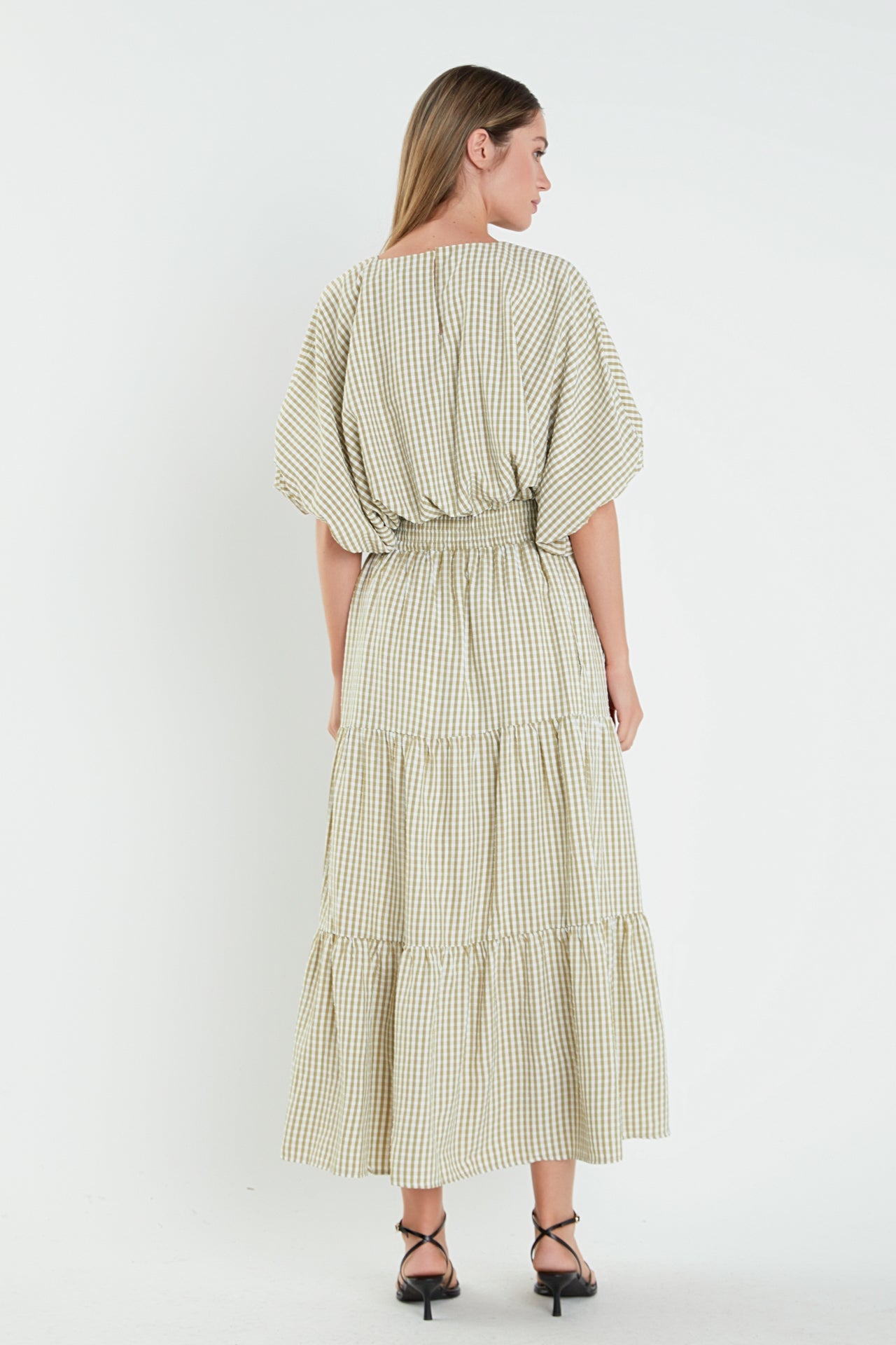ENGLISH FACTORY - Check Print Tiered Maxi Skirt - SKIRTS available at Objectrare