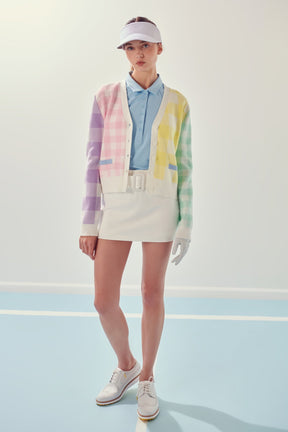 Multi Color Gingham Cardigan