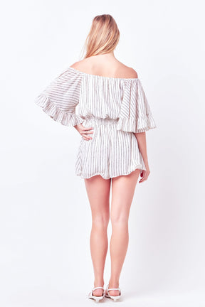 FREE THE ROSES - Free The Roses - Flowy Stripe Romper - ROMPERS available at Objectrare