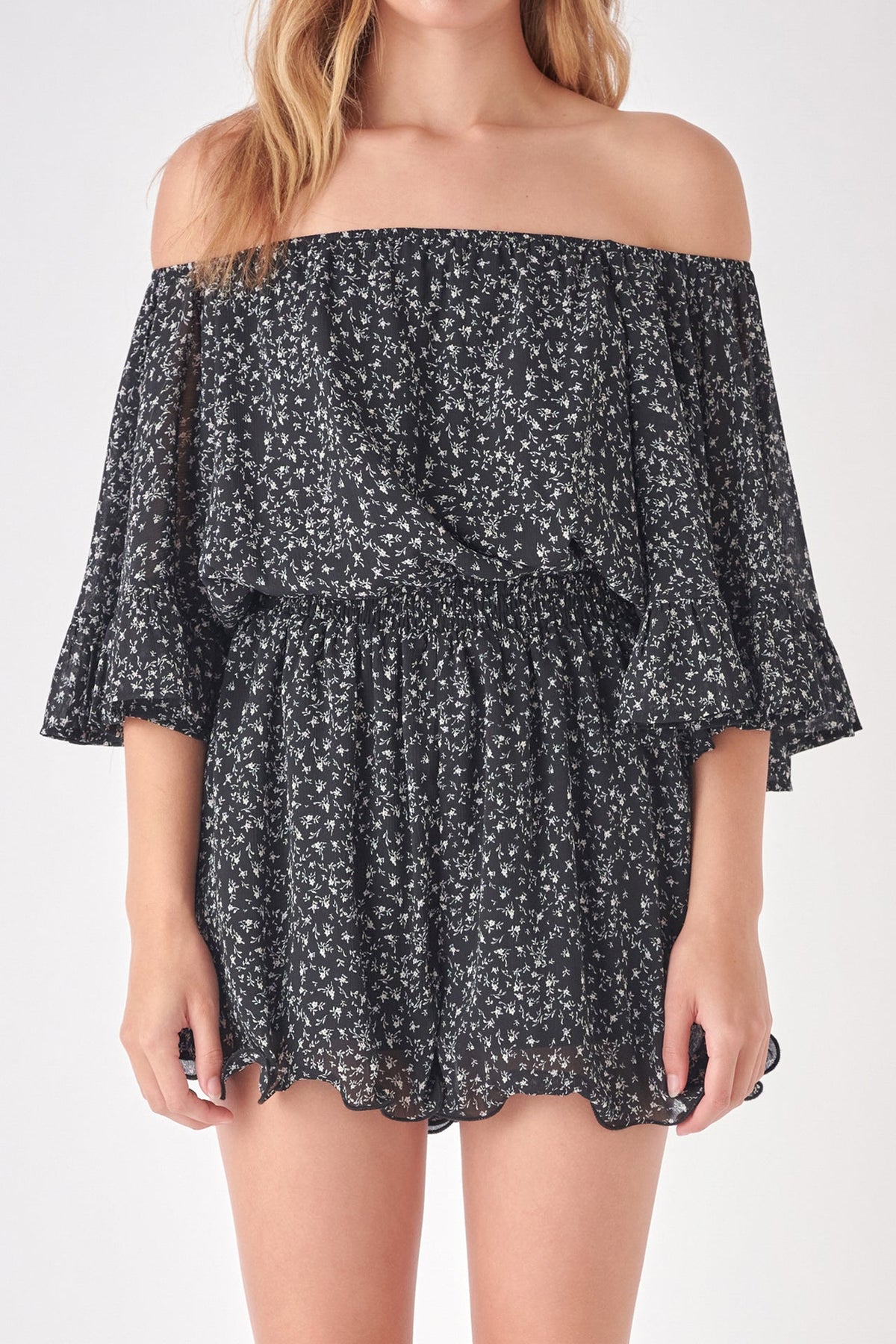 FREE THE ROSES - Free The Roses - Flowy Ditsy Floral Romper - ROMPERS available at Objectrare