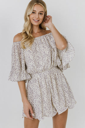 FREE THE ROSES - Free The Roses - Flowy Ditsy Floral Romper - ROMPERS available at Objectrare