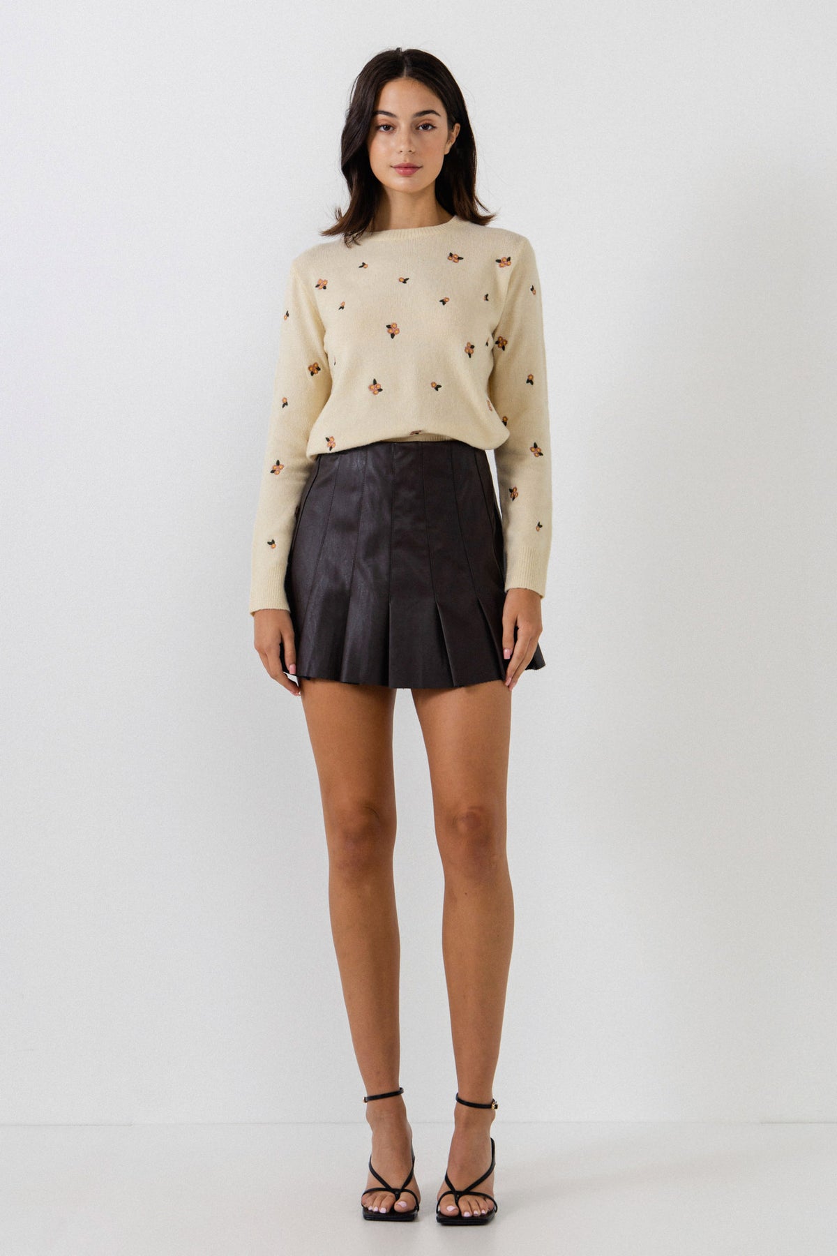 ENDLESS ROSE - Floral Embroidered Sweater - SWEATERS & KNITS available at Objectrare