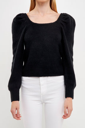 ENDLESS ROSE - Endless Rose - Puff Sleeve Sweater - SWEATERS & KNITS available at Objectrare