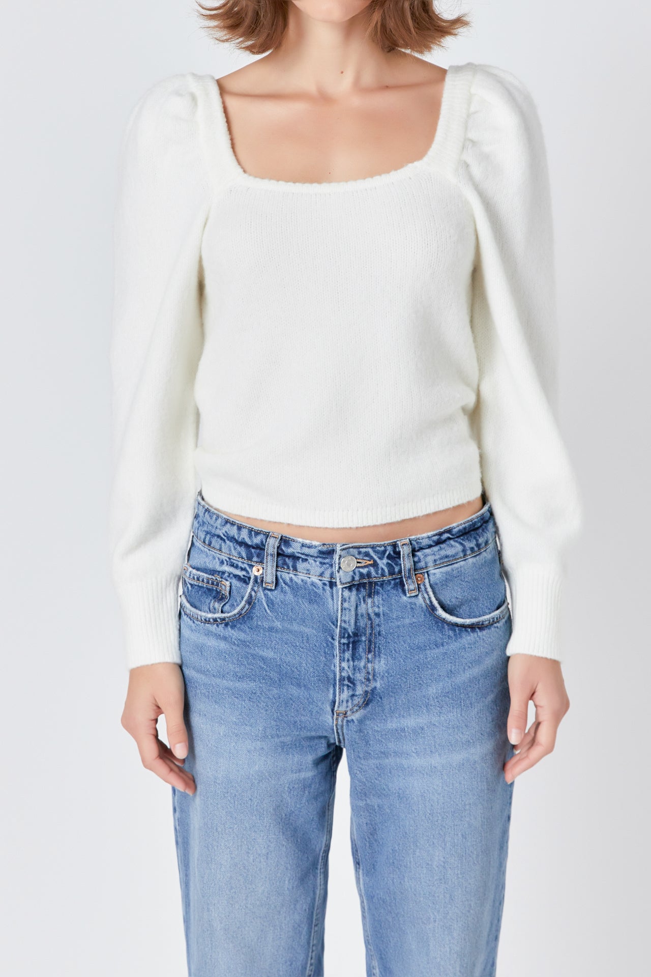ENDLESS ROSE - Puff Sleeve Sweater - SWEATERS & KNITS available at Objectrare