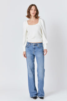 ENDLESS ROSE - Puff Sleeve Sweater - SWEATERS & KNITS available at Objectrare