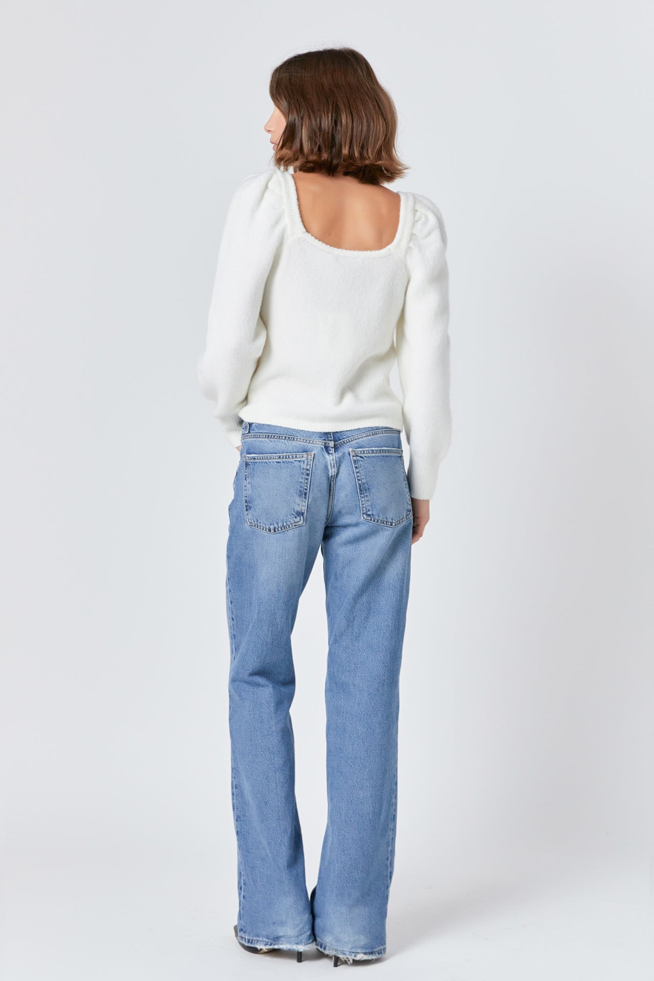 ENDLESS ROSE - Puff Sleeve Sweater - SWEATERS & KNITS available at Objectrare