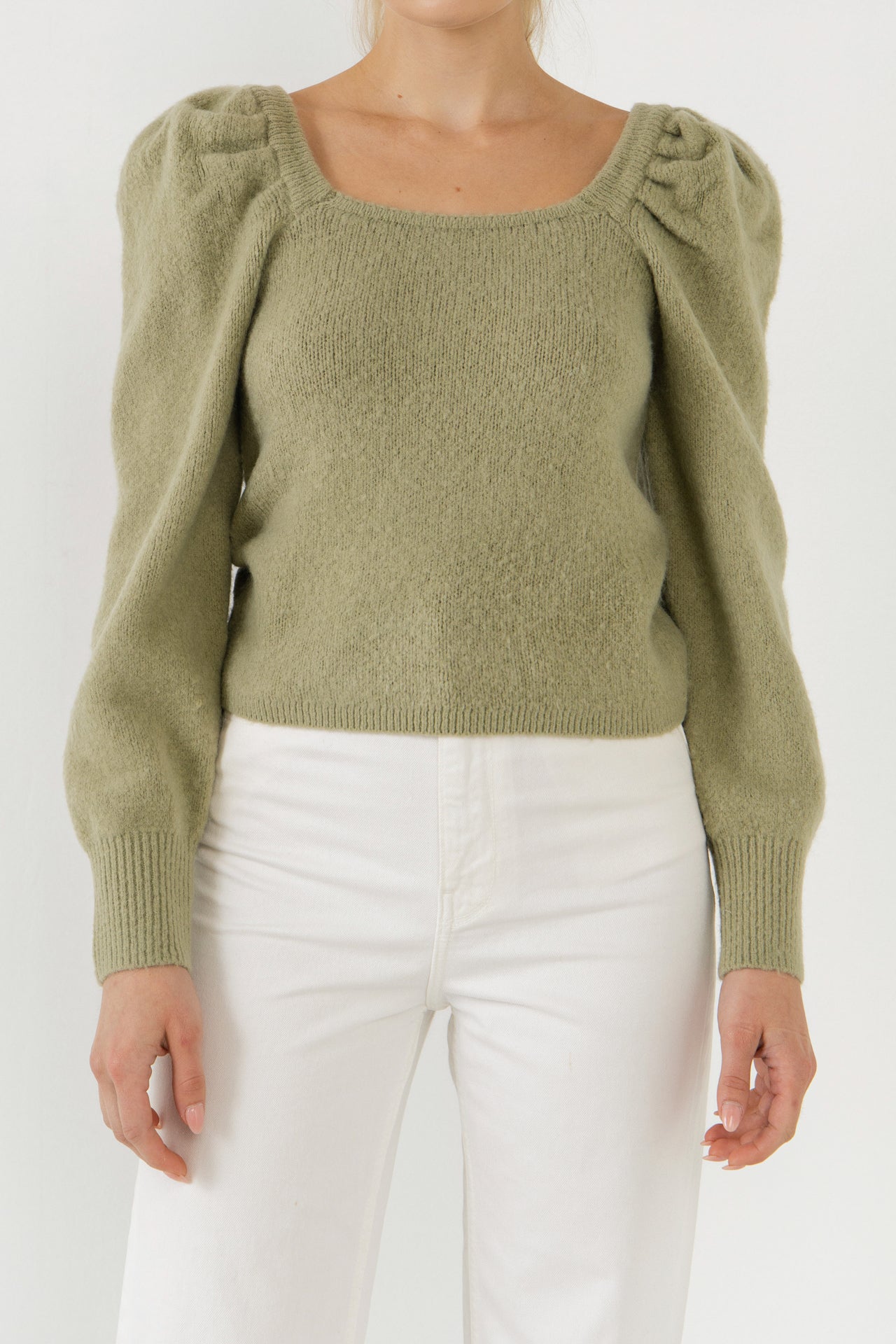 ENDLESS ROSE - Puff Sleeve Sweater - SWEATERS & KNITS available at Objectrare