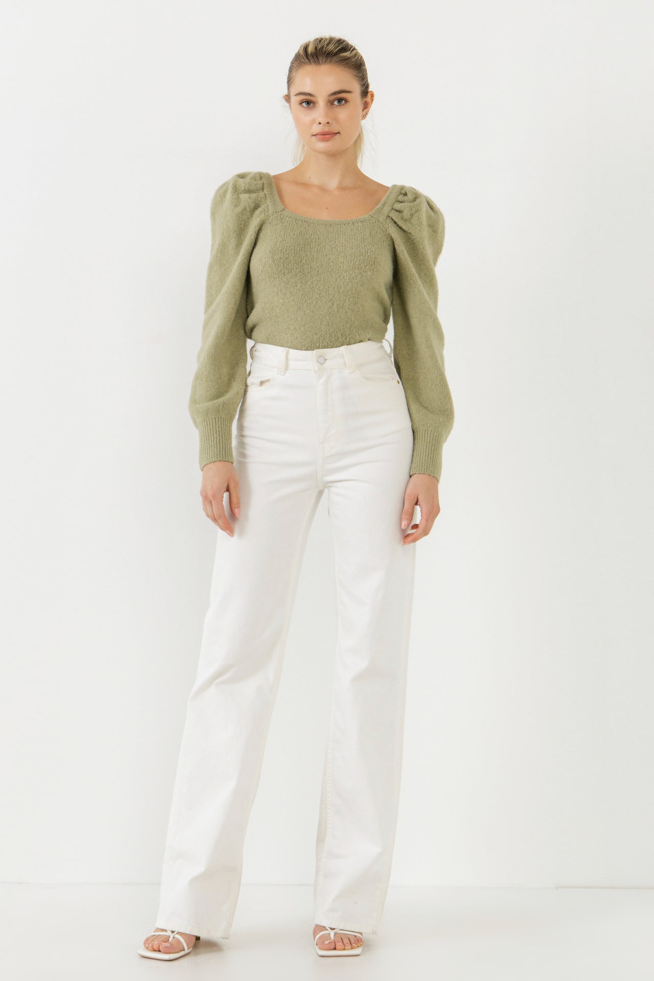 ENDLESS ROSE - Puff Sleeve Sweater - SWEATERS & KNITS available at Objectrare