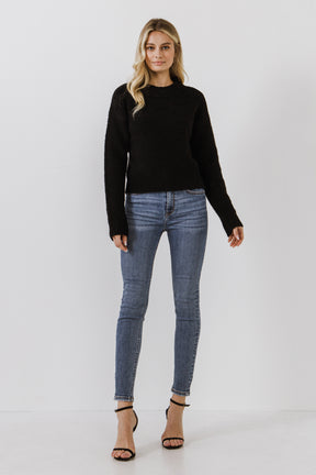 ENGLISH FACTORY - Cozy Roundneck Sweater - TOPS available at Objectrare