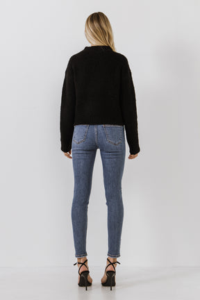 ENGLISH FACTORY - Cozy Roundneck Sweater - TOPS available at Objectrare