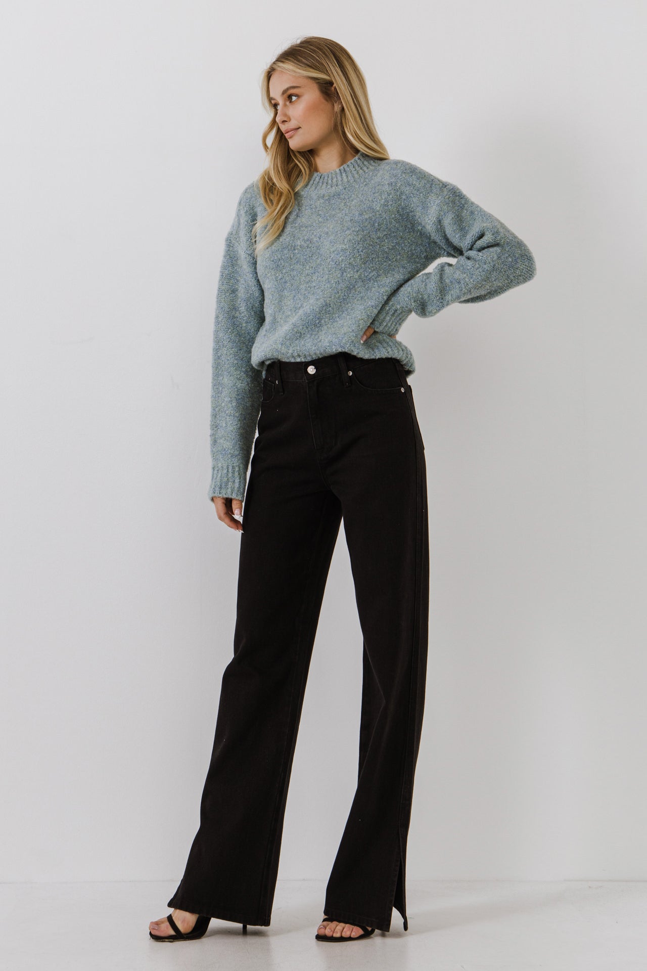 ENGLISH FACTORY - Cozy Roundneck Sweater - TOPS available at Objectrare