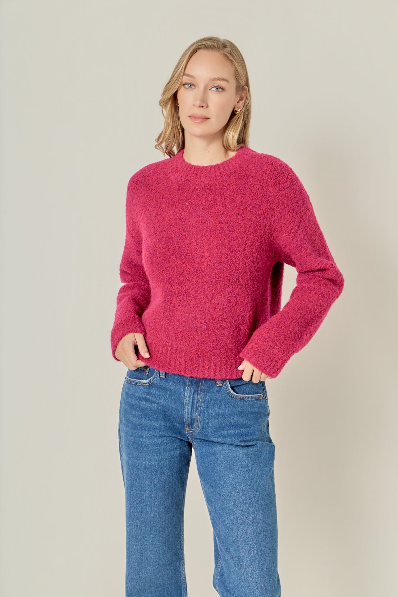 ENGLISH FACTORY - Cozy Roundneck Sweater - SWEATERS available at Objectrare