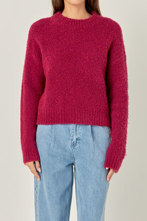 ENGLISH FACTORY - Cozy Roundneck Sweater - TOPS available at Objectrare