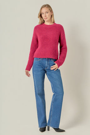 ENGLISH FACTORY - Cozy Roundneck Sweater - SWEATERS available at Objectrare