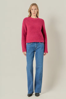 ENGLISH FACTORY - Cozy Roundneck Sweater - SWEATERS & KNITS available at Objectrare