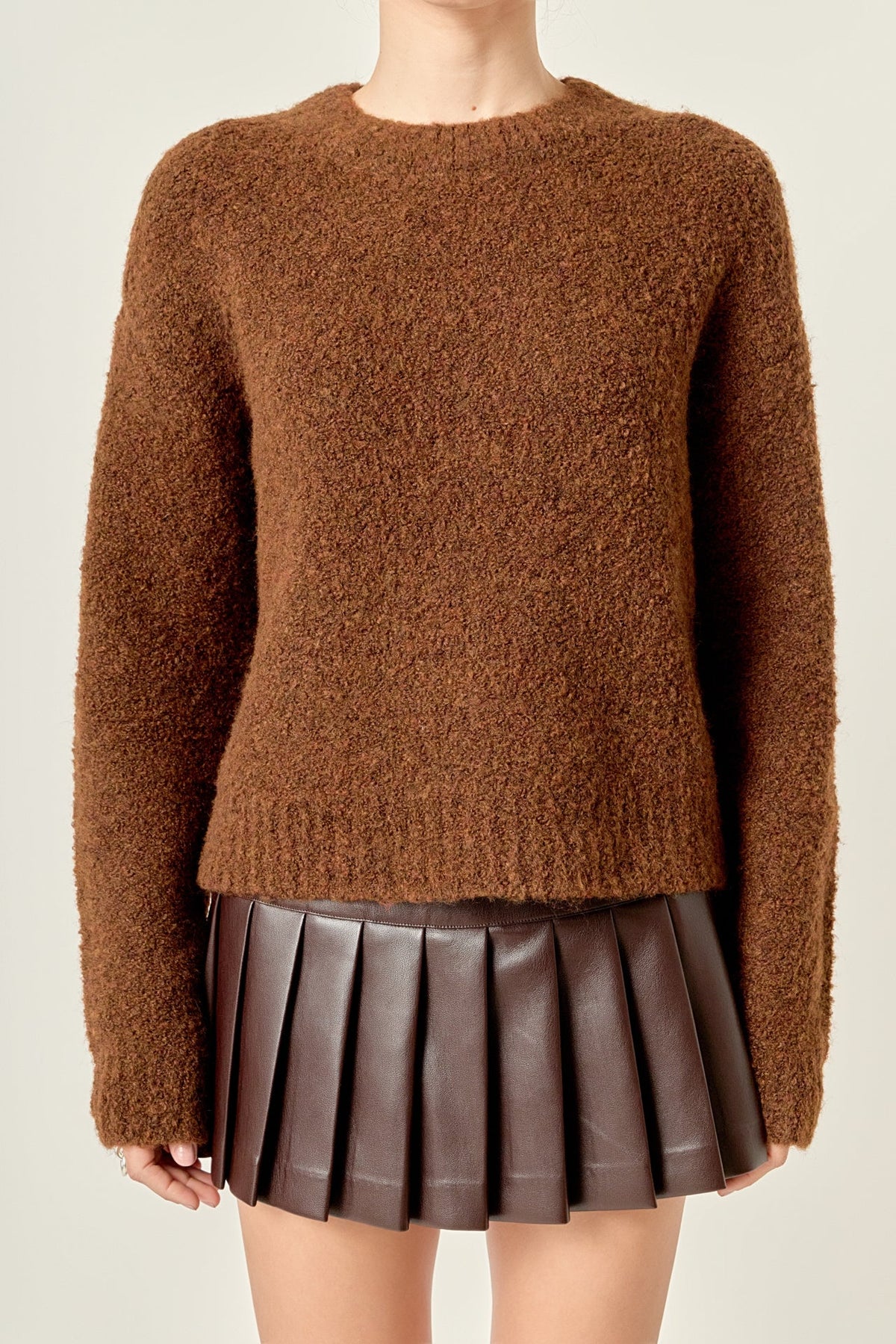 ENGLISH FACTORY - Cozy Roundneck Sweater - SWEATERS available at Objectrare