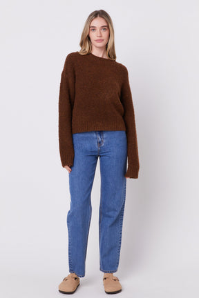 ENGLISH FACTORY - Cozy Roundneck Sweater - TOPS available at Objectrare