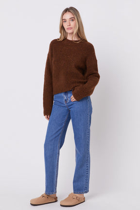 ENGLISH FACTORY - Cozy Roundneck Sweater - TOPS available at Objectrare