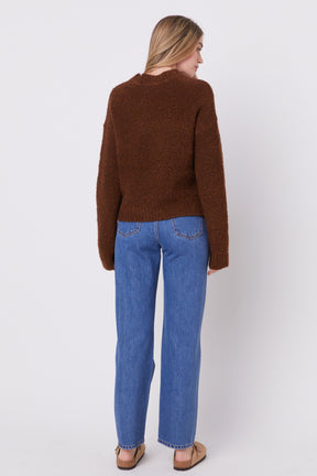 ENGLISH FACTORY - Cozy Roundneck Sweater - TOPS available at Objectrare