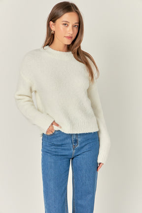 ENGLISH FACTORY - Cozy Roundneck Sweater - TOPS available at Objectrare