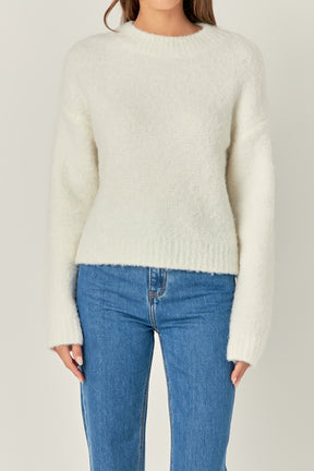 ENGLISH FACTORY - Cozy Roundneck Sweater - TOPS available at Objectrare