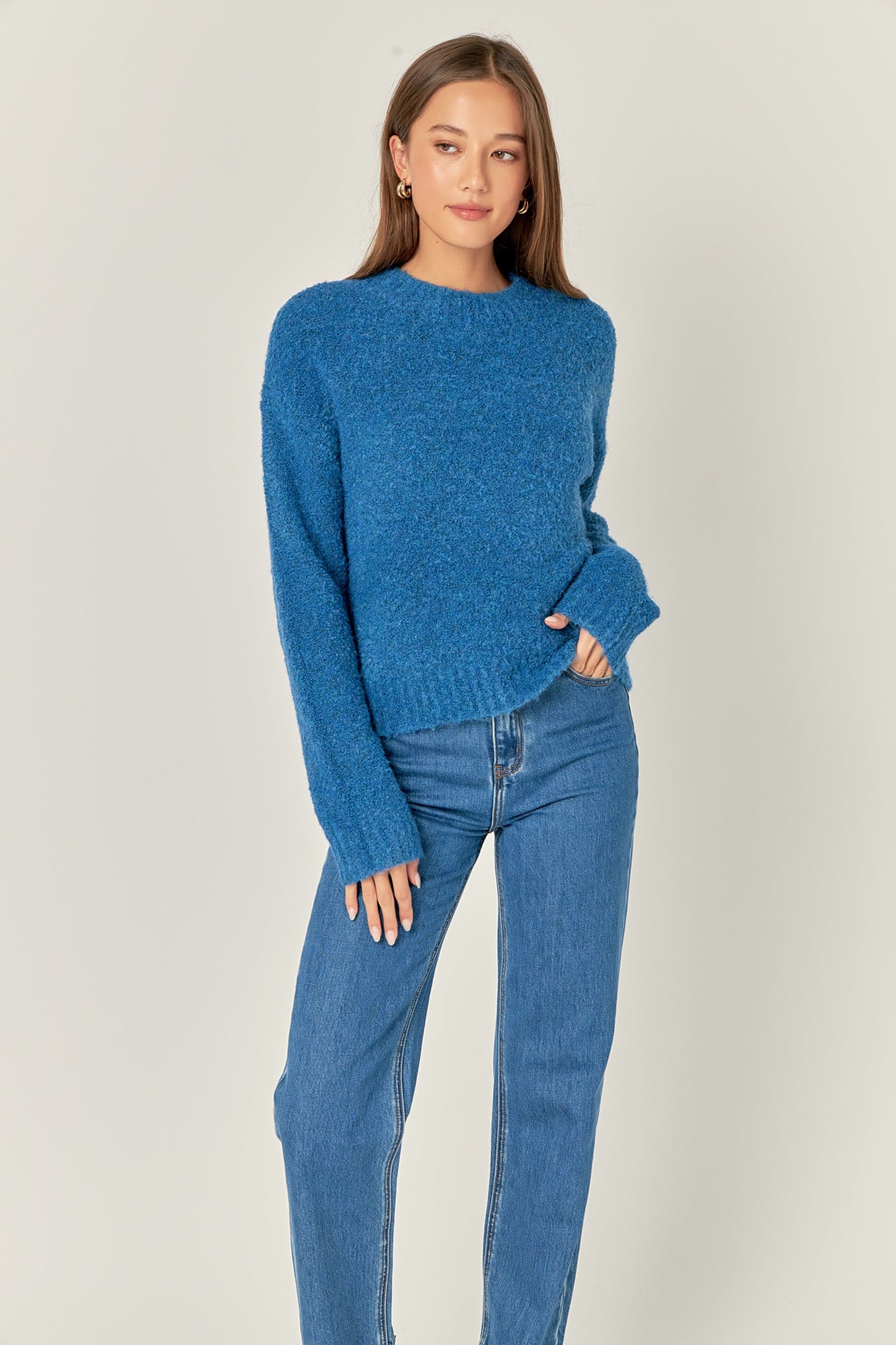 ENGLISH FACTORY - Cozy Roundneck Sweater - TOPS available at Objectrare