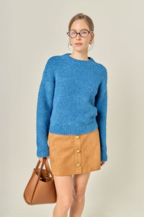 ENGLISH FACTORY - Cozy Roundneck Sweater - SWEATERS available at Objectrare