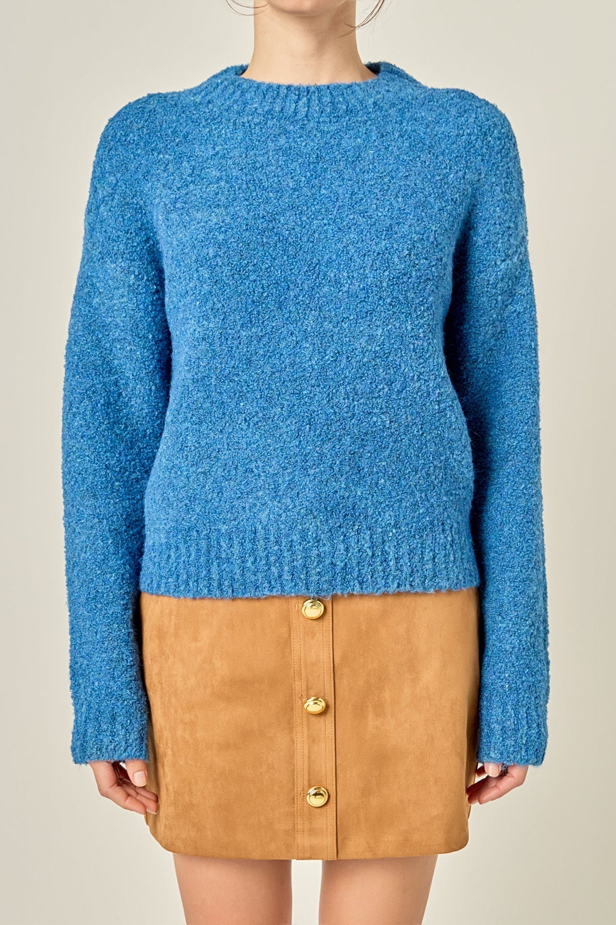 ENGLISH FACTORY - Cozy Roundneck Sweater - SWEATERS available at Objectrare