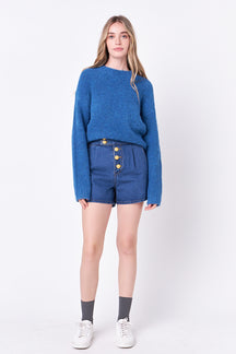 ENGLISH FACTORY - Cozy Roundneck Sweater - TOPS available at Objectrare