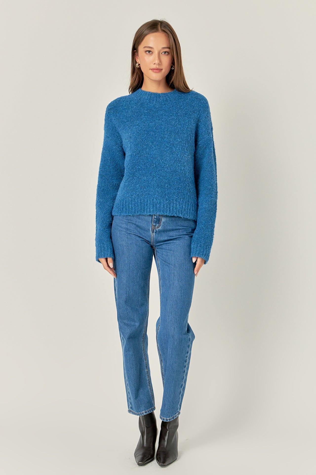 ENGLISH FACTORY - Cozy Roundneck Sweater - TOPS available at Objectrare