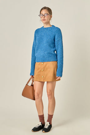 ENGLISH FACTORY - Cozy Roundneck Sweater - SWEATERS available at Objectrare