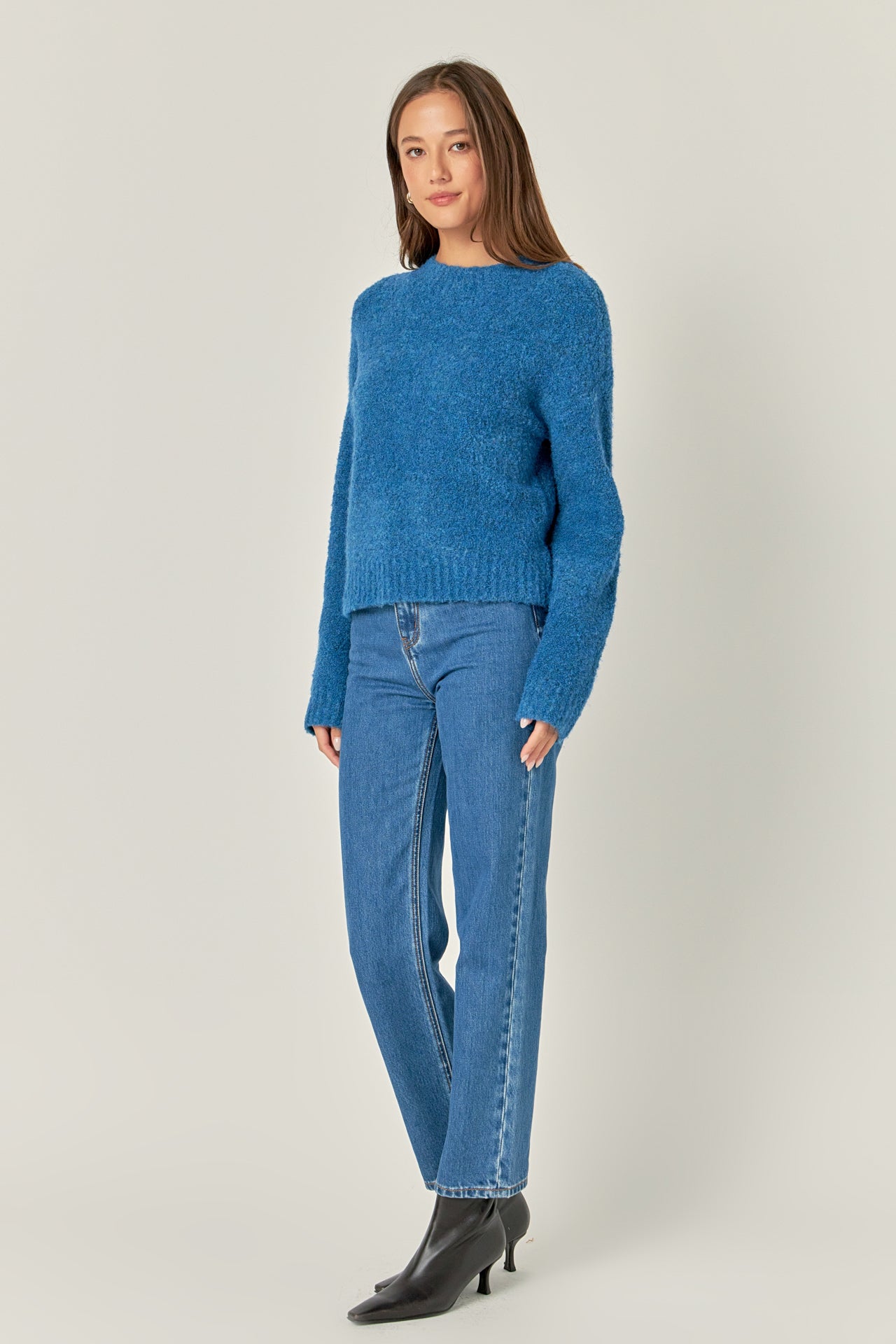 ENGLISH FACTORY - Cozy Roundneck Sweater - TOPS available at Objectrare