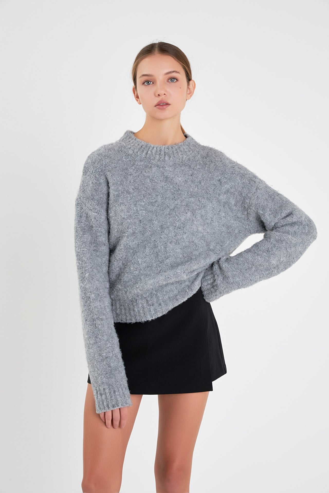 ENGLISH FACTORY - Cozy Roundneck Sweater - TOPS available at Objectrare